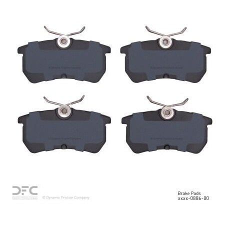 Dynamic Friction Co DFC 3000 Semi-Metallic Brake Pads - Dynamic Friction Company 1311-0886-00 1311-0886-00